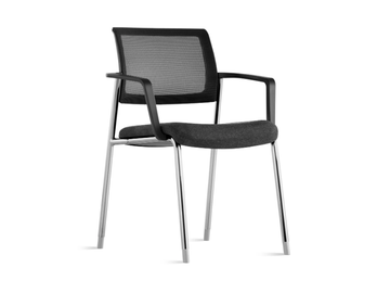 VERUS - Fabric chair with armrests with integrated cushion by Herman Miller