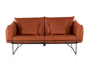 WIREFRAME - 2 seater leather sofa by Herman Miller