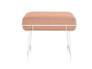 WIREFRAME - Upholstered fabric footstool by Herman Miller