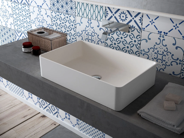 CB540R - Countertop rectangular HIMACS washbasin by HIMACS
