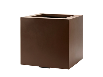 CITY PLUS - Square stainless steel plant pot with automatic watering by Hobby Flower