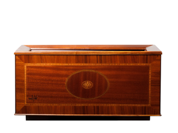 LONDON - Rectangular wood veneer plant pot with automatic watering by Hobby Flower