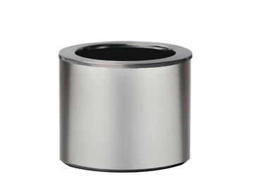 STEEL - Low round stainless steel plant pot with automatic watering by Hobby Flower