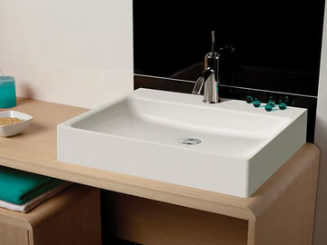 CARTA - Rectangular countertop Solique washbasin by Hoesch