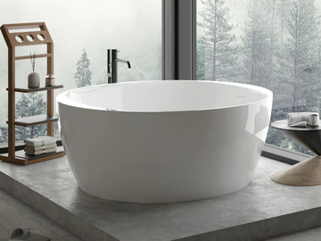 ISENSI - Round freestanding acrylic bathtub by Hoesch