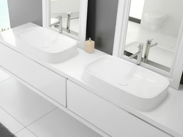 LASENIA - Rectangular countertop Solique washbasin by Hoesch