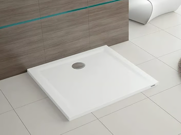 MUNA S - Flush fitting square Solique shower tray by Hoesch
