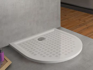 MUNA - Semicircular Solique shower tray by Hoesch