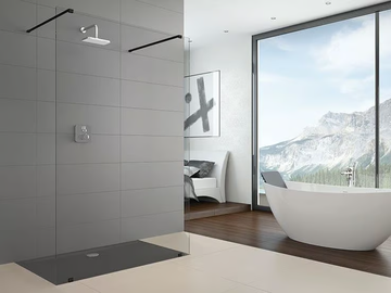 ONE&ONE - Rectangular glass Walk in shower by Hoesch