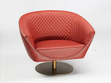 ALEX - Trestle-based armchair by HUGUES CHEVALIER