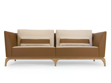 CANAPÉ PASCALE - Leather sofa by HUGUES CHEVALIER