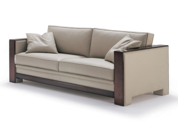 CHARLESTON - Leather sofa by HUGUES CHEVALIER