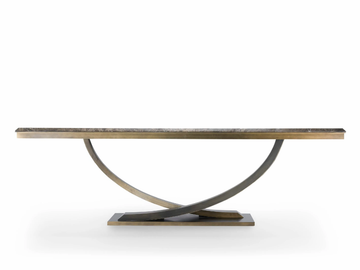 HAUSSMANN - Metal dining table by HUGUES CHEVALIER