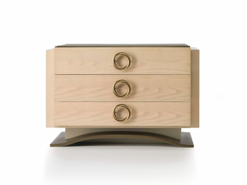 HAUSSMANN - Oak bedside table with drawers by HUGUES CHEVALIER