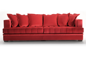 LAURIC - Tufted fabric sofa by HUGUES CHEVALIER