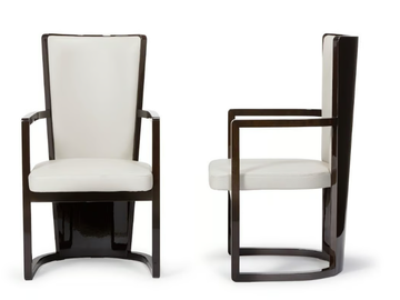 LE WIEBE - Easy chair with armrests by HUGUES CHEVALIER