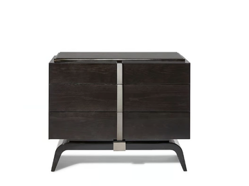 MATIGNON - Wooden bedside table with drawers by HUGUES CHEVALIER