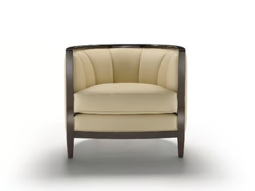 SACHA - Armchair with armrests by HUGUES CHEVALIER