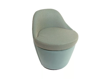 SEINE - Swivel fabric easy chair by HUGUES CHEVALIER
