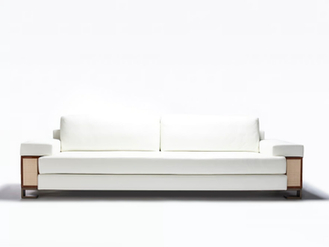 STANISLAS - Leather sofa by HUGUES CHEVALIER