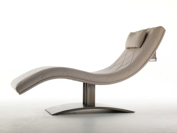 VENDÔME - Leather chaise longue by HUGUES CHEVALIER
