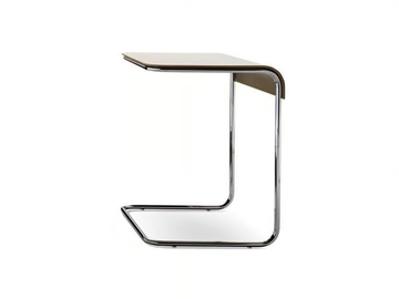 ADD_LOOK - Tanned leather and steel high side table by i 4 Mariani