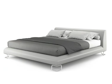 ADD_LOOK - Upholstered leather double bed by i 4 Mariani