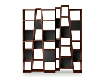 BEAT - Open freestanding wood veneer bookcase by i 4 Mariani