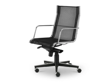 BLADE - Swivel leather executive chair by i 4 Mariani