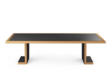 ELITE - Rectangular leather covered meeting table by i 4 Mariani