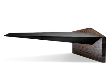 EUCLIDEO - L-shaped wood and leather executive desk by i 4 Mariani