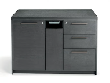 INCA - Wooden office storage unit with adjustable height top by i 4 Mariani