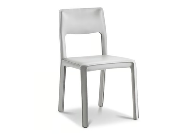 MARY - Tanned leather chair open back by i 4 Mariani