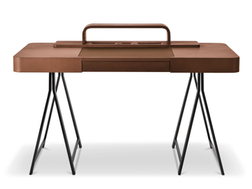 NAPA - Tanned leather covered secretary desk with drawers by i 4 Mariani