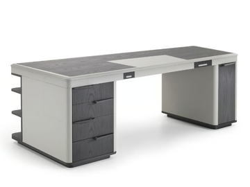 NOAH - Wooden executive desk with drawers by i 4 Mariani