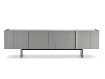PAPIER - Tanned leather covered sideboard with doors by i 4 Mariani
