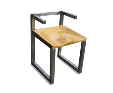 BUM - Stainless steel chair with armrests by ICI ET LÀ