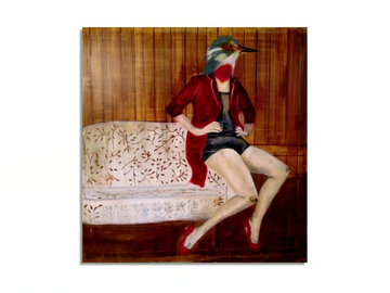 COCOTTE - Oil and mixed technique on canvas by ICI ET LÀ