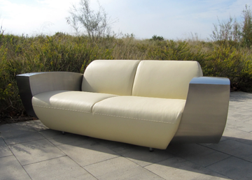 EASY ONE XL - 3 seater leather sofa by ICI ET LÀ
