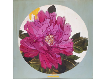 FLOWER CIRCLE #1 - Canvas Painting by ICI ET LÀ