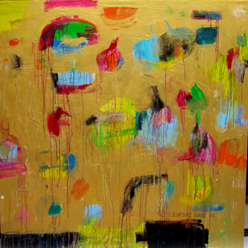 GOLD RUSH - Acrylic on canvas by ICI ET LÀ