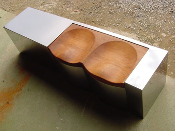 LLAVANERAS - Stainless steel bench by ICI ET LÀ