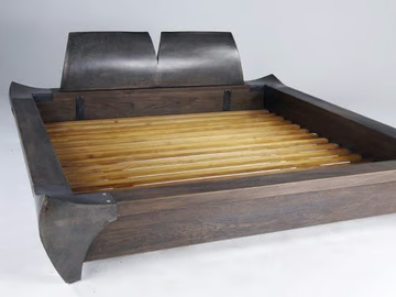 OAK FRAME - Wooden double bed by ICI ET LÀ