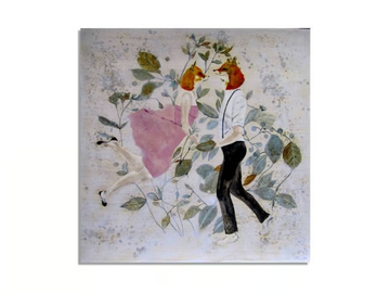 THE FOXIES - Oil and mixed technique on canvas by ICI ET LÀ