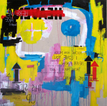 THIS SIDE UP - Acrylic on canvas by ICI ET LÀ