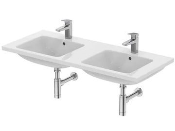 I.LIFE B - T4602 - Double ceramic washbasin with overflow by Ideal Standard