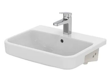 I.LIFE B - T4611 - Semi-inset ceramic washbasin by Ideal Standard