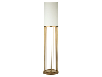CAGE 02 - LED brass floor lamp by Il Bronzetto