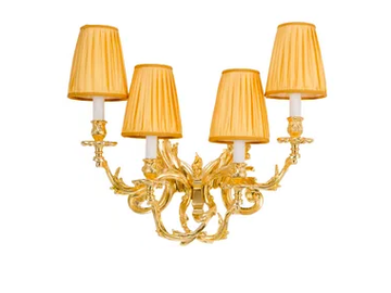LUXURY FOUNDRY PALMIRA 705 - Brass and fabric wall lamp by Il Bronzetto