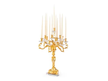 LUXURY FOUNDRY REGGIA 802 - Brass candlestick by Il Bronzetto
